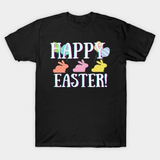 Polka Dots Bunnies For Happy Easter T-Shirt